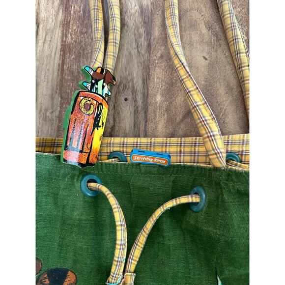 Anne Ormsby Sun Sand Golf Holiday Canvas Swimming Beach Tote Bag - Picture 3 of 14